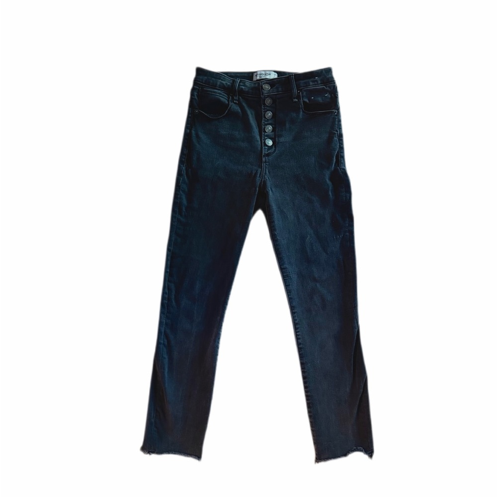 Abercrombie & Fitch The Super Skinny Ankle High Rise Women's Black Jeans Size 27